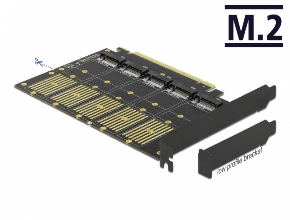 Delock 90435: 5x M.2/SATA PCIe Controller
