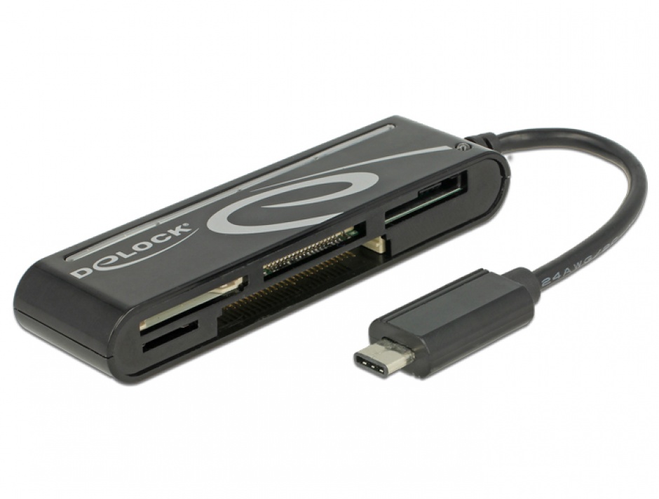 Cititor Carduri USB-C 5 Sloturi Delock 91739