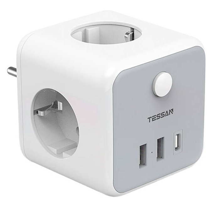 Prelungitor Tessan 3 prize + USB, design compact