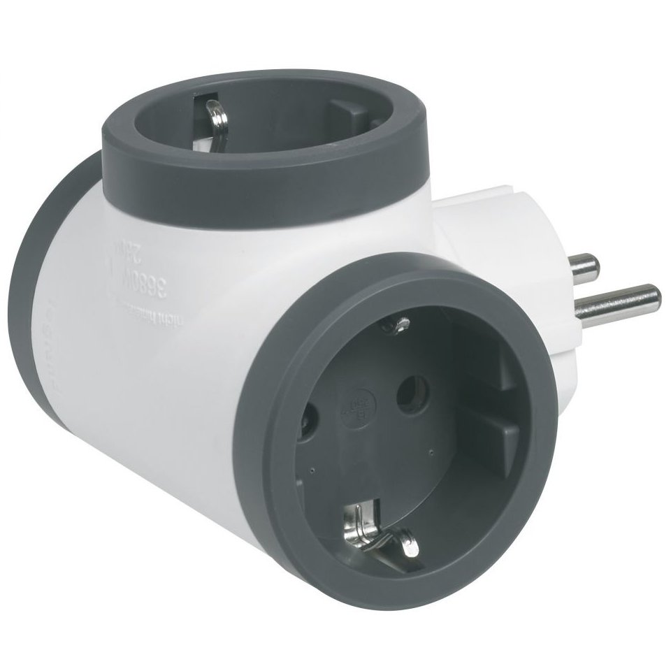 Adaptor 3 prize Legrand 16A cu protecție copii