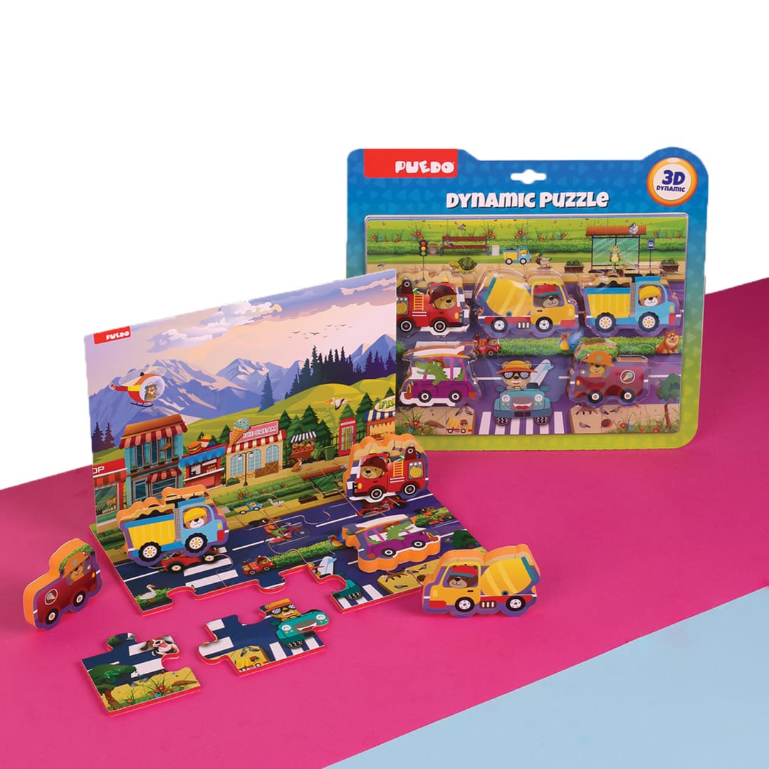Puzzle Spuma EVA Masini si Semne Circulatie Puedo 17 Piese - imagine 6