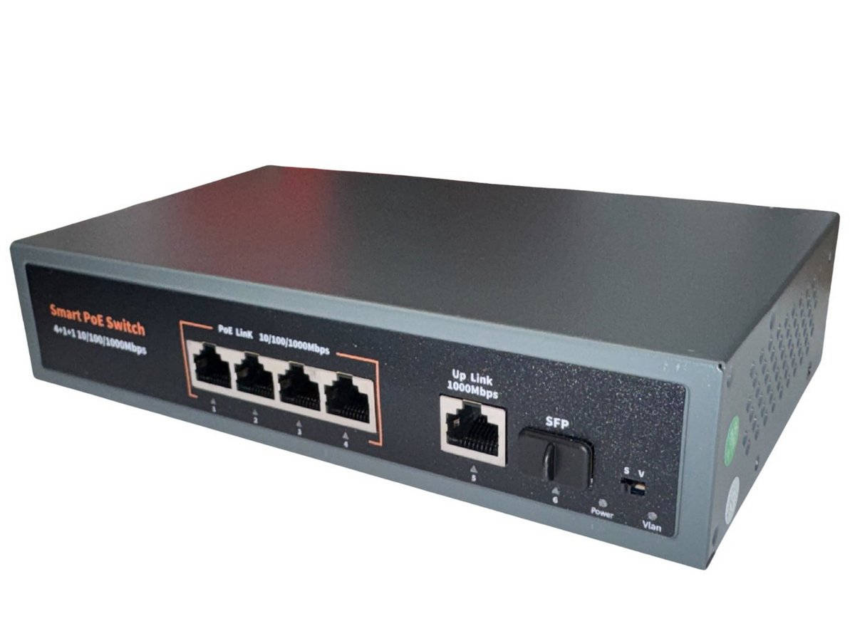 Switch PoE Safer 4 Porturi Gigabit | 78W - imagine 2