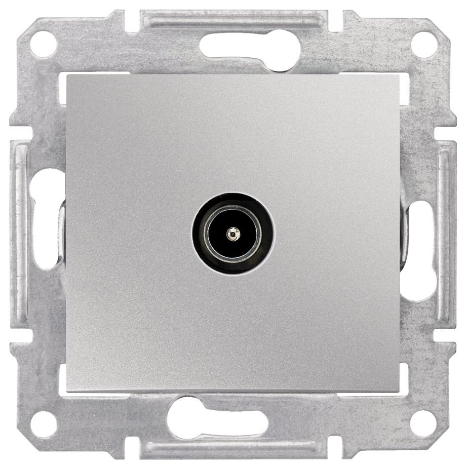 Priza TV capat 1 dB Schneider Sedna Aluminiu