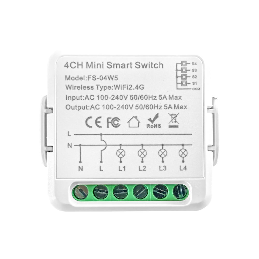 Releu Wi-Fi LUXION 4 Canale, Timer, Control Vocal