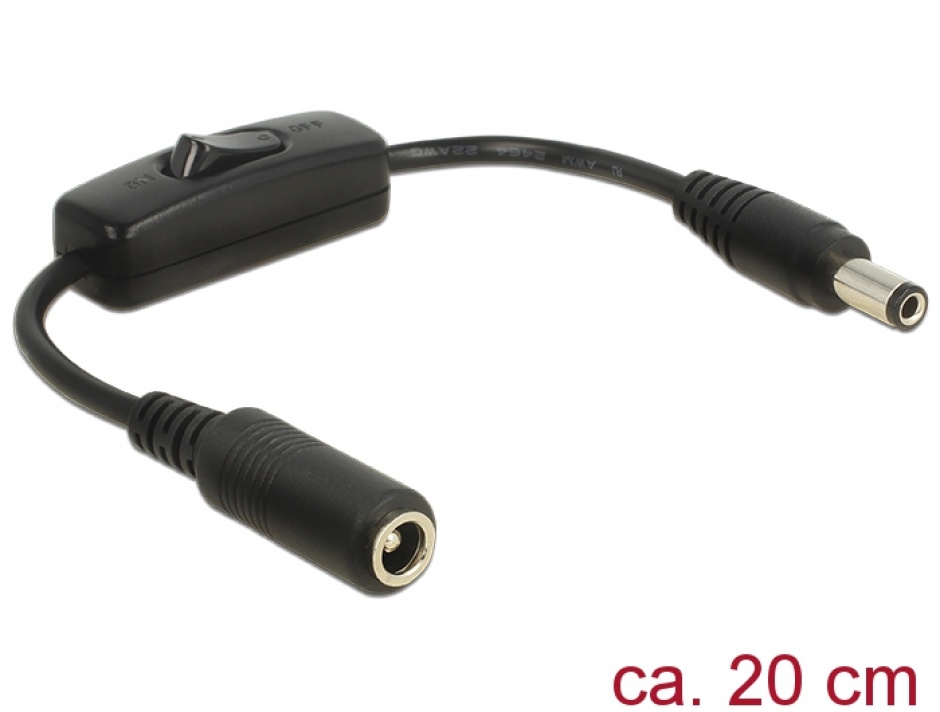 Cablu Delock DC 5.5x2.5mm cu Switch
