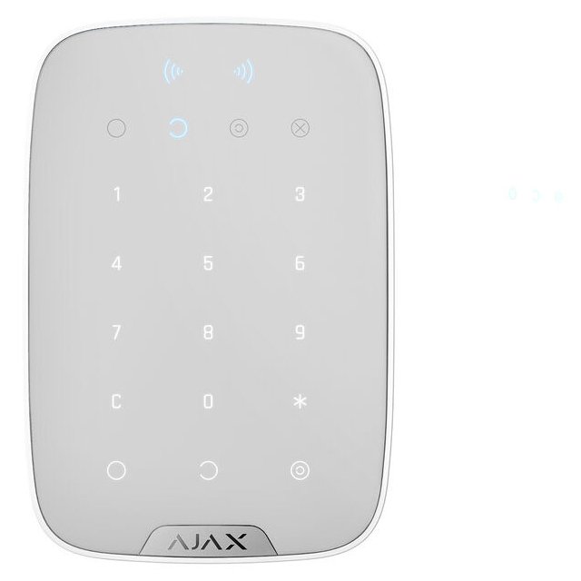Ajax Keypad Plus WH - Tastatură Tactilă cu RFID