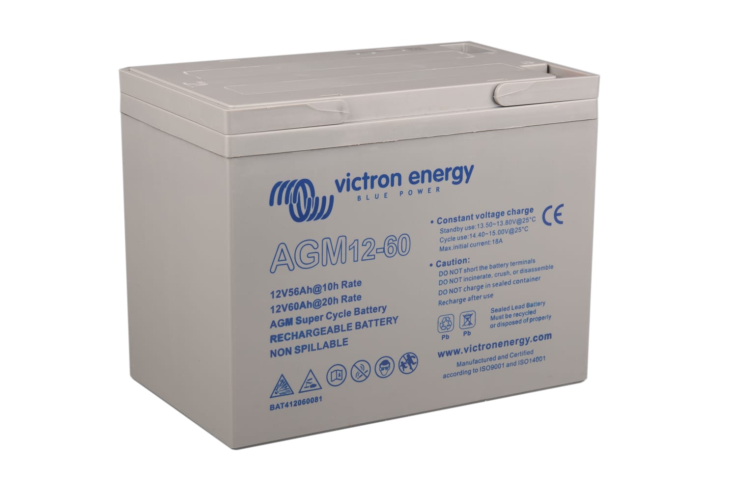 Acumulator Victron Energy GEL 12V 60Ah Deep Cycle - 12 Ani Durată - imagine 6