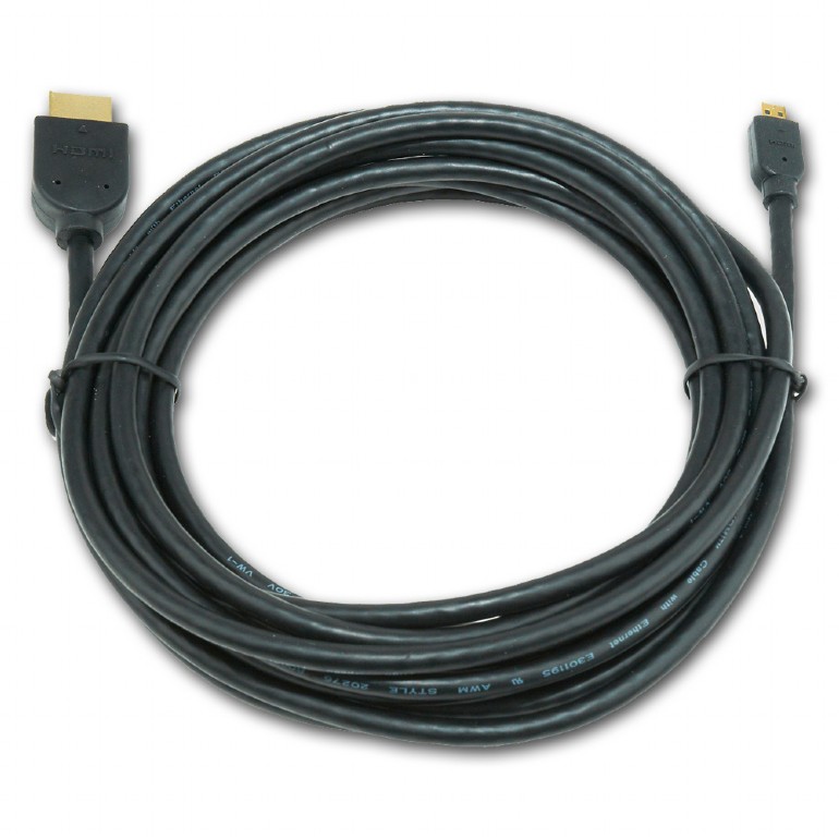 Cablu Micro-HDMI 3m Gembird CC-HDMID-10 Conectori Auriti - imagine 2