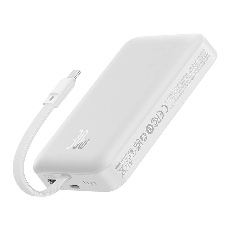 Power Bank Baseus Magnetic Mini 10000mAh 30W MagSafe Alb - imagine 7