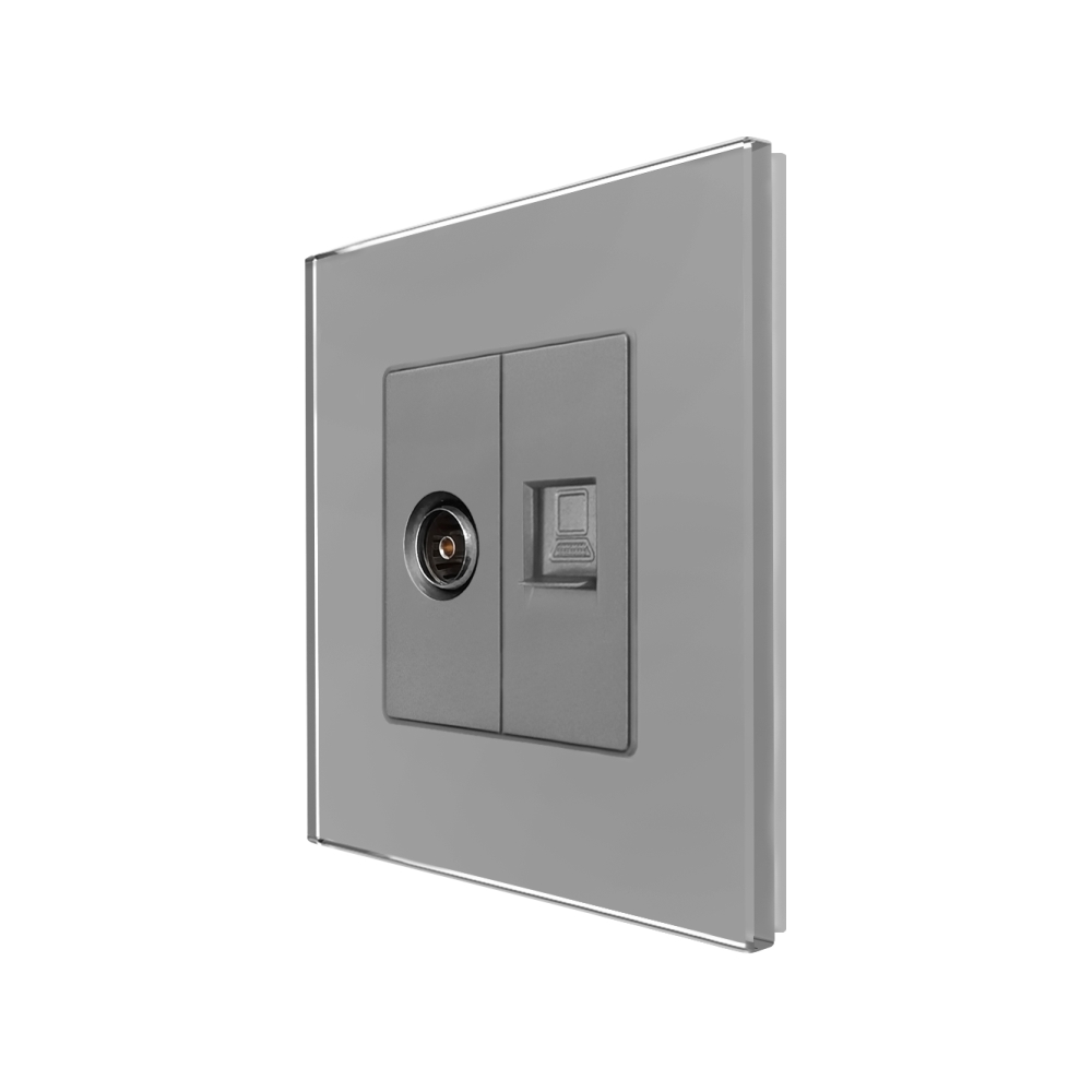 Priza TV+Internet Sticla LUXION - imagine 13