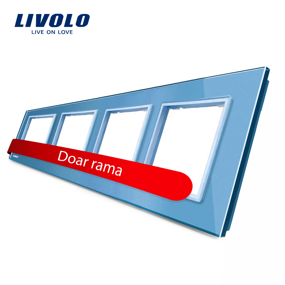 Rama Priză Cvadruplă Livolo, Sticlă Cristal - imagine 13