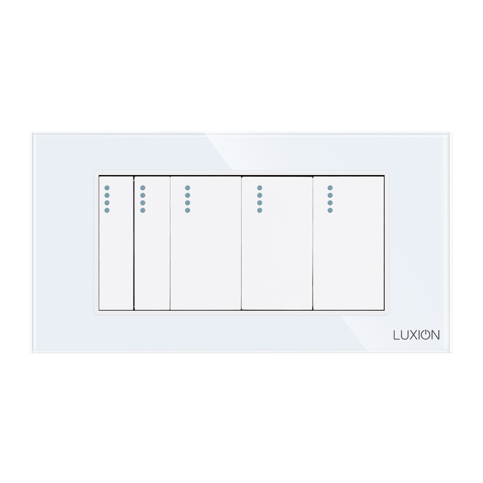 Întrerupător 5 posturi LUXION sticlă 4M - imagine 2