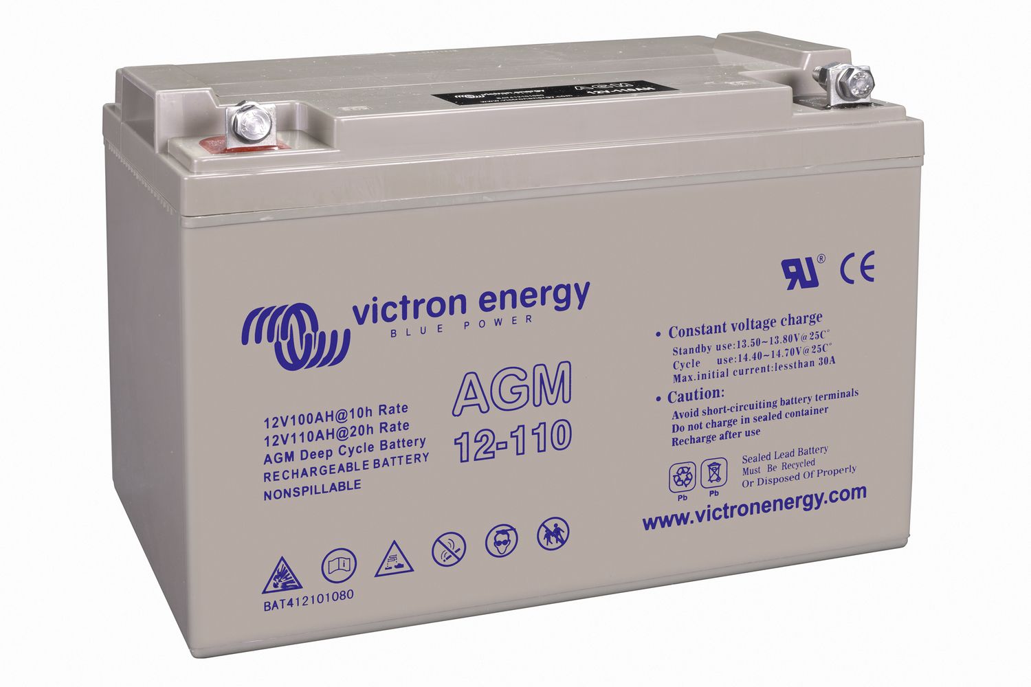 Acumulator Victron AGM 12V 110Ah Deep Cycle - Fără Întreținere - imagine 4