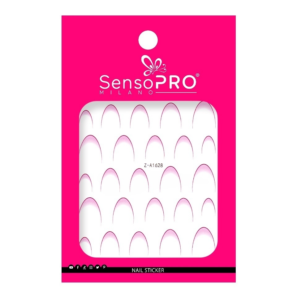 Abtibild Unghii French Ombre Pink SensoPRO