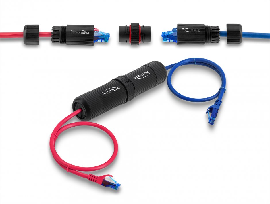Cupla RJ45 Waterproof IP68 Delock Cat.6 Exterior