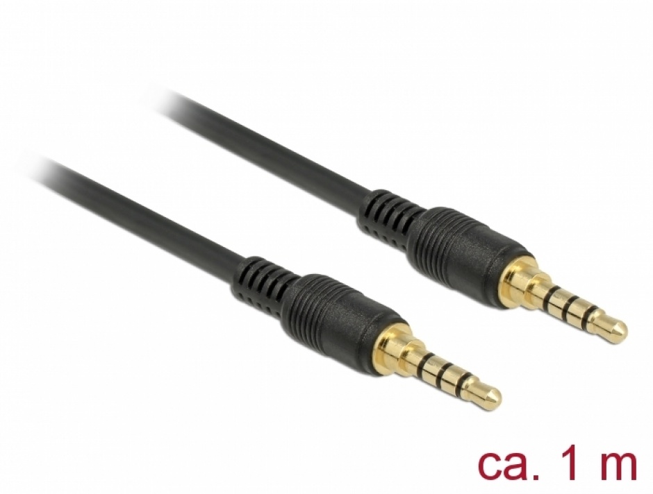 Cablu Jack 3.5mm Delock cu Conector Lungit