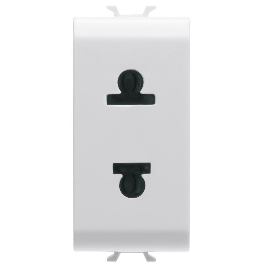 Priza Euro/American Gewiss Chorus, 1 modul, Alb