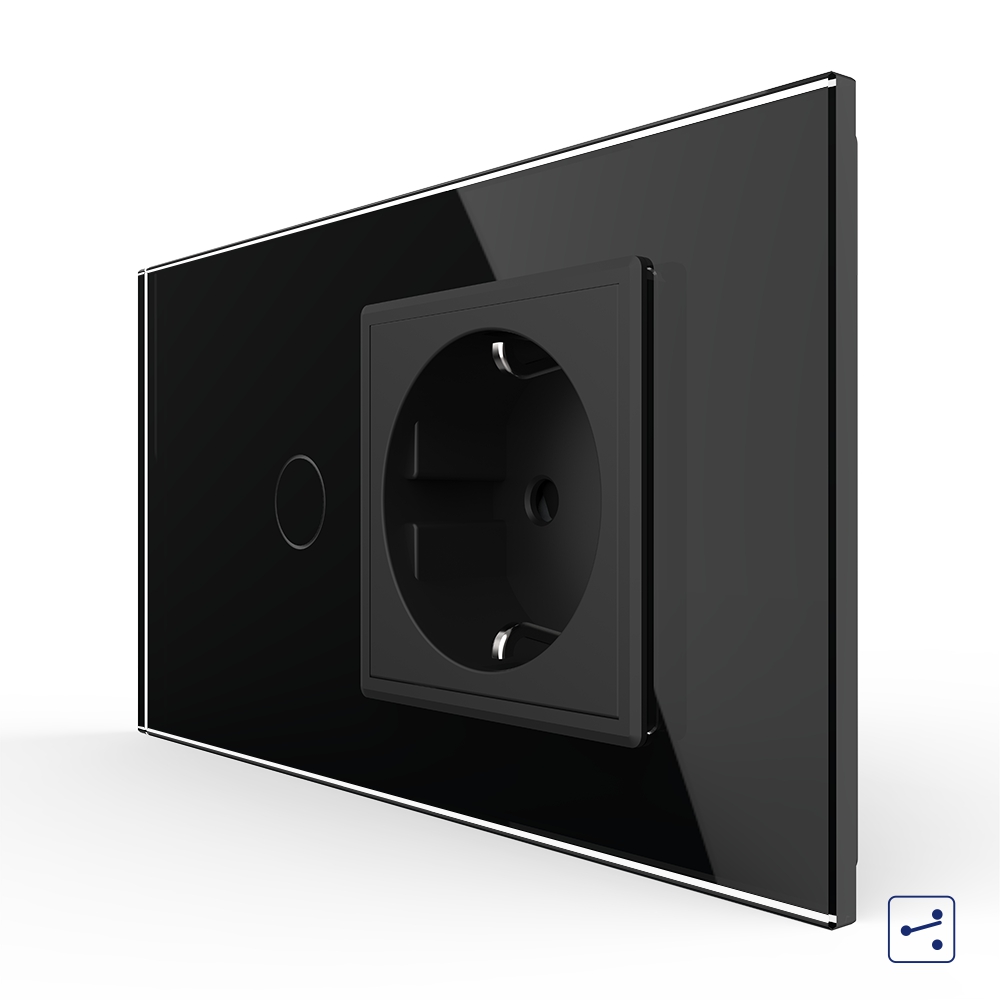 Intrerupator si Priza Livolo cu Rama Sticla - imagine 5