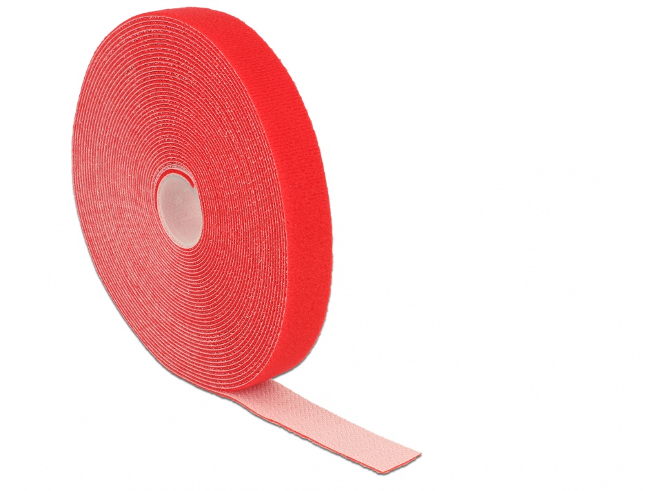 Rola cu arici roșie 10m x 20mm Delock 18724