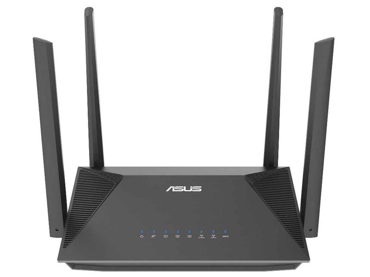 Router wireless ASUS RT-AX52, Dual Band Wi-Fi 6 AX1800, 2.4/5 GHz, 3× Gigabit LAN, AiMesh, negru, RT-AX52