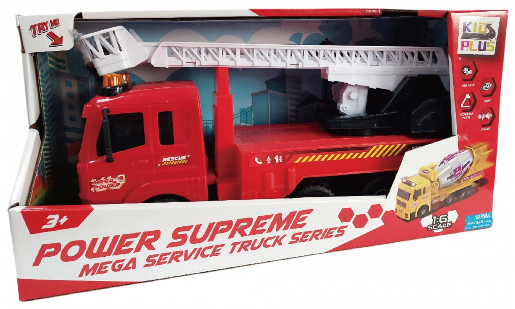 Autospecială Pompieri 53cm 1/6 Cevodle - Luminți și Sunete - imagine 3