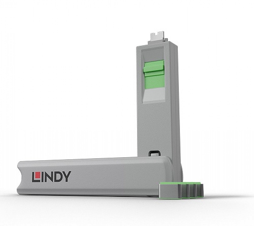 Set Port Blocker USB-C Lindy, 4 Bucati + Cheie