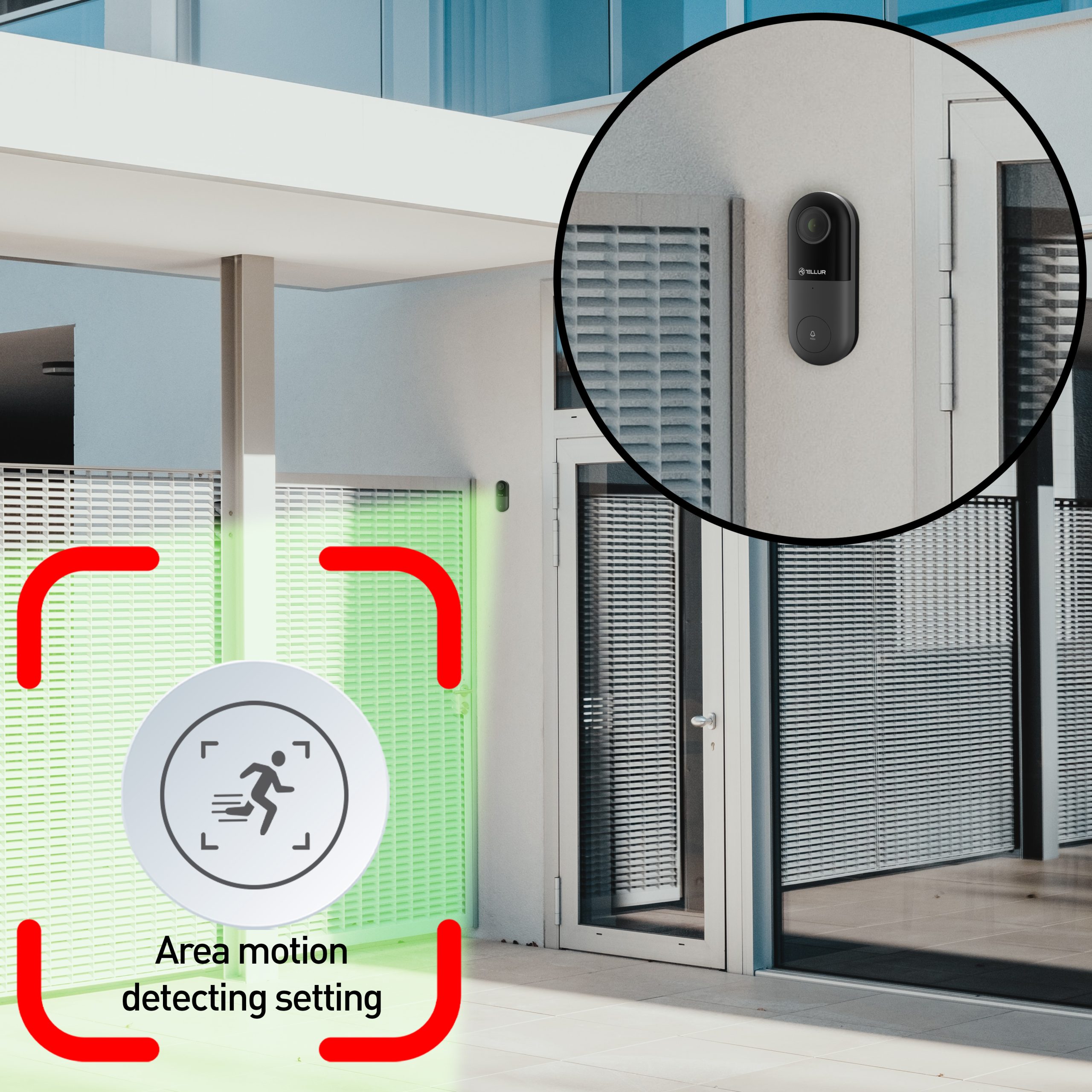 Videointerfon Tellur Wi-Fi 1080P, 130°, IP54 - imagine 8