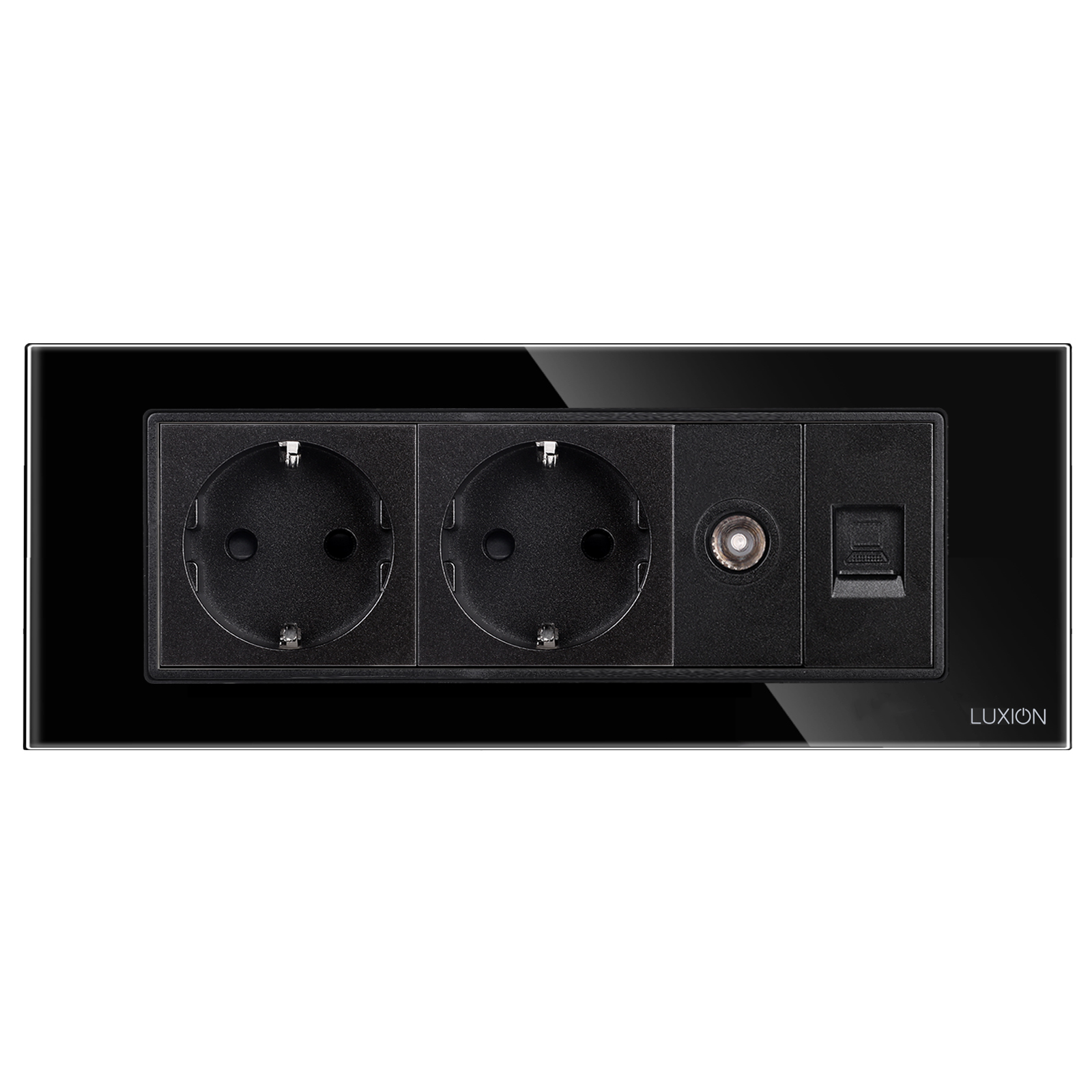 Priza Schuko, TV, Internet Luxion, Sticla, IP44 - imagine 6