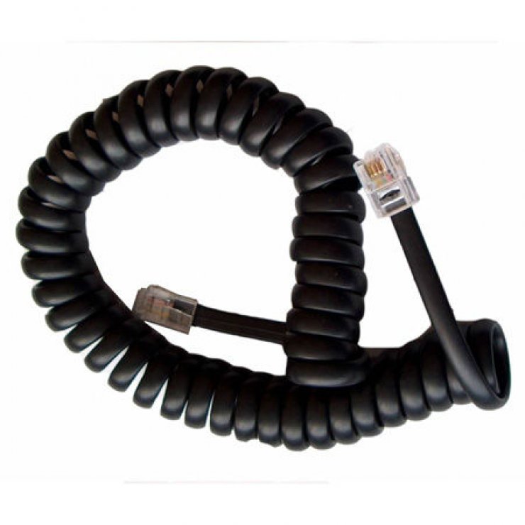 Cablu Telefonic Spiralat 2.1 m Negru OEM TEL0032A-2.1