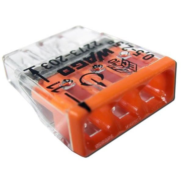 Set 10 conectori Wago 2273-203, 2,5mm², 24A, montaj rapid