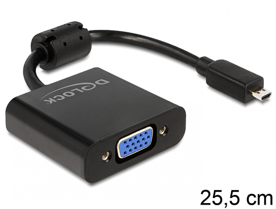 Adaptor micro HDMI la VGA Delock 65513