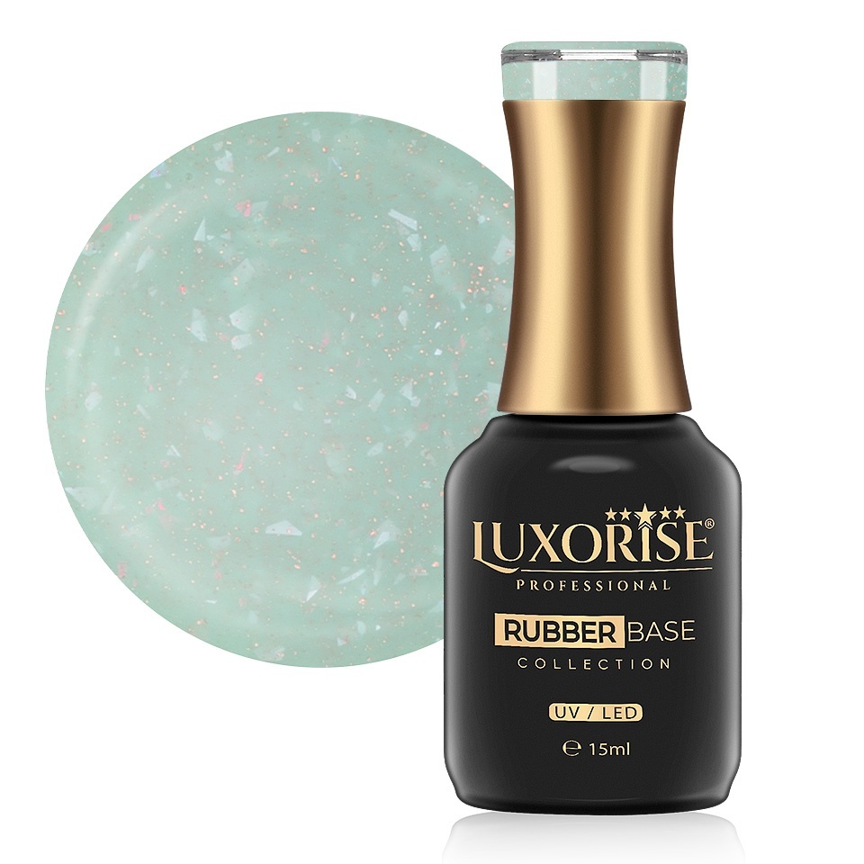 Rubber Base Luxorise Teal Heart 15ml - imagine 2
