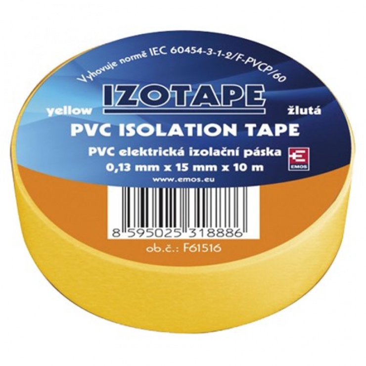 Banda Izolatoare PVC 15mm Galben OEM