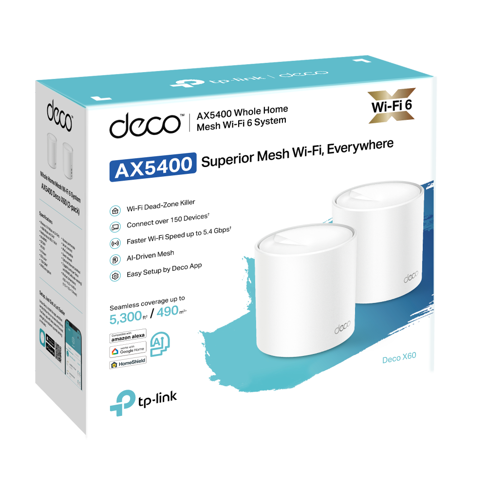 Sistem Mesh TP-LINK Deco X60 AX3000 2-pack - Wi-Fi 6 - imagine 8