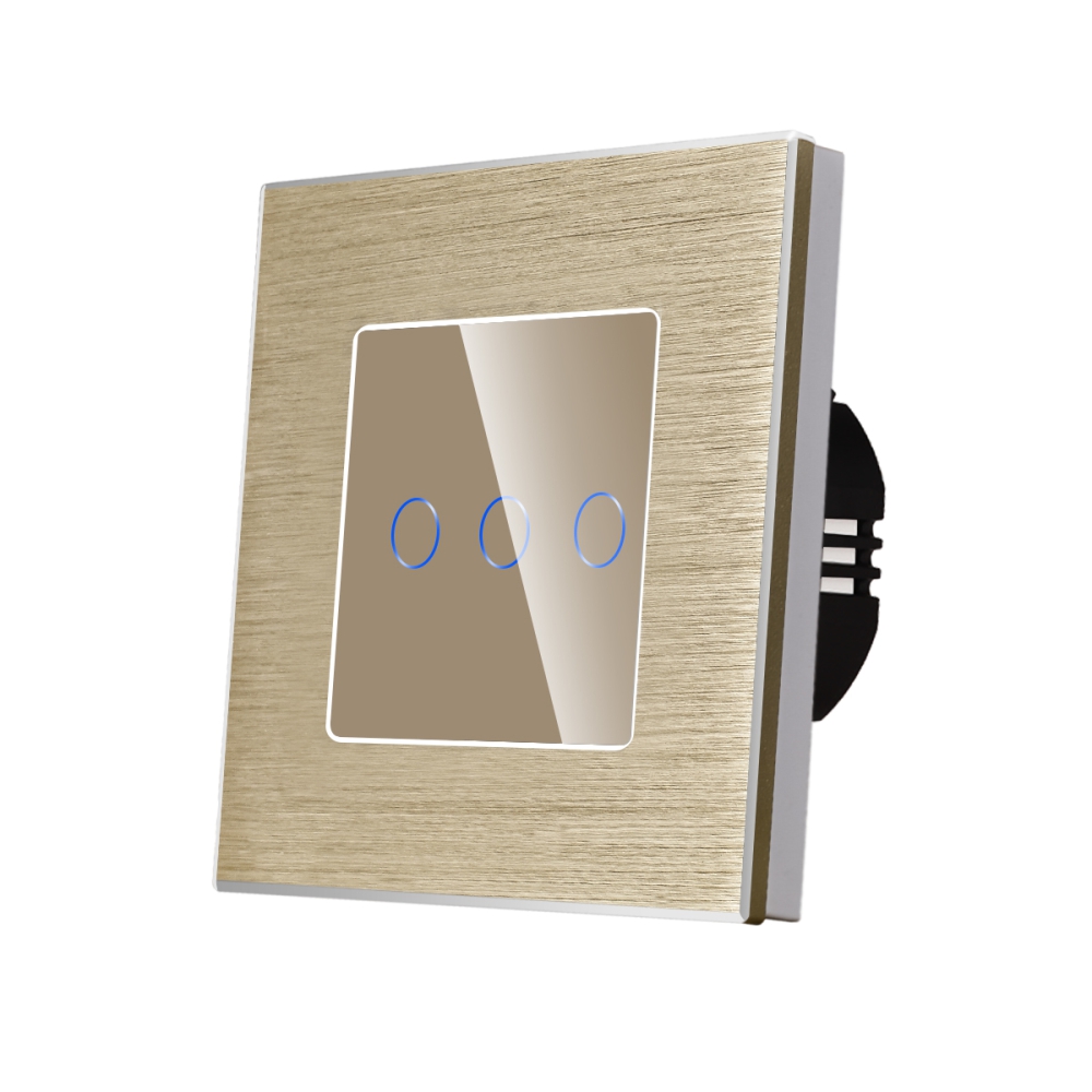 Întrerupător Triplu Touch Sticlă și Aluminiu, 500W - imagine 9