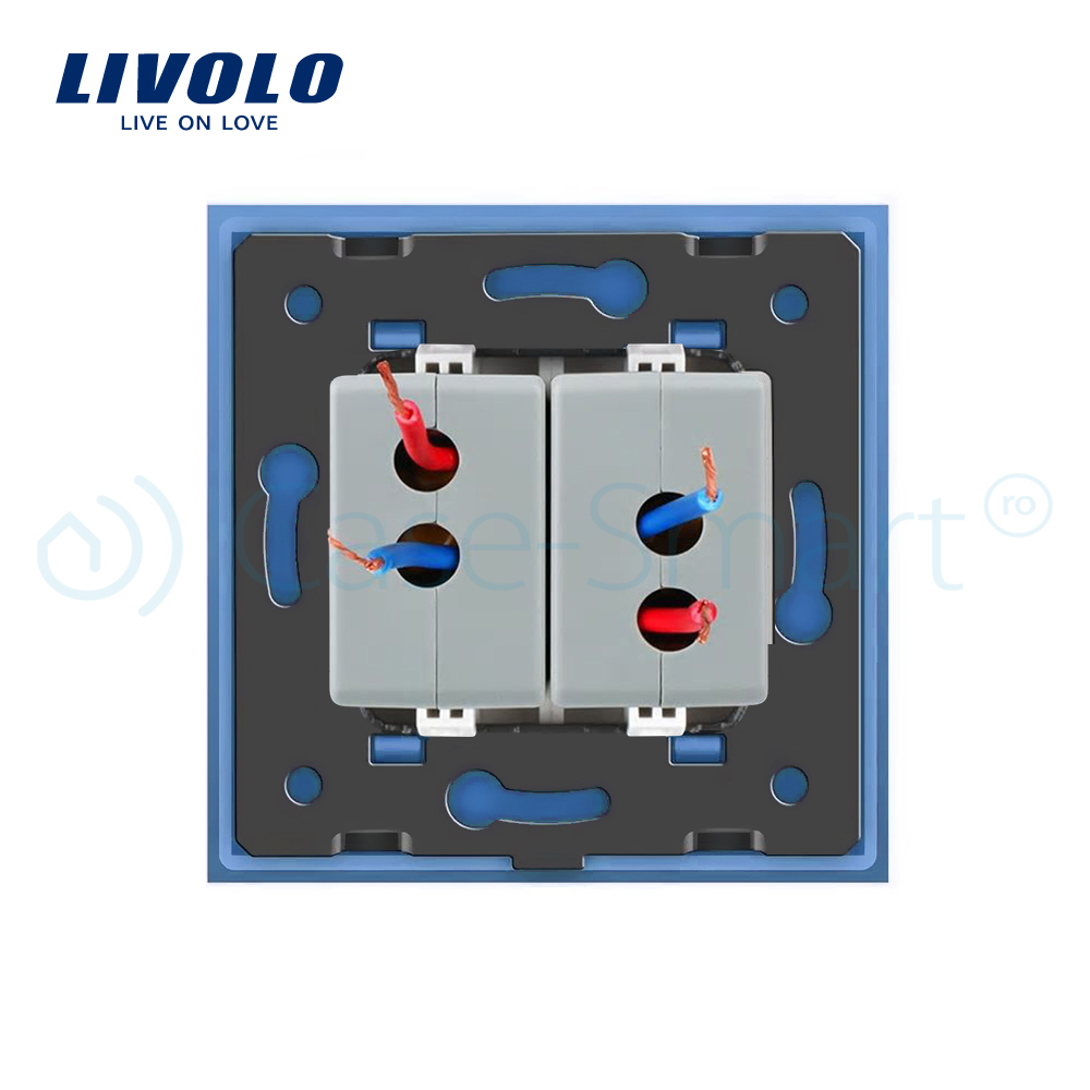 Priza Dubla USB Livolo cu Rama Sticla - imagine 16