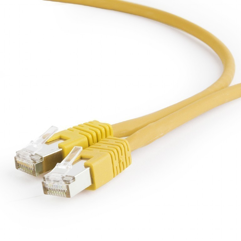 Cablu Patch Cord Gembird Cat6a S/FTP 0.25m - 10Gbps Galben