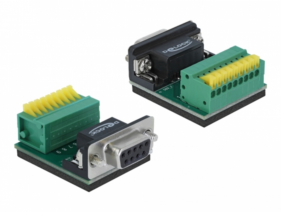 Bloc Terminal DB9 RS232 Mama Delock 66322