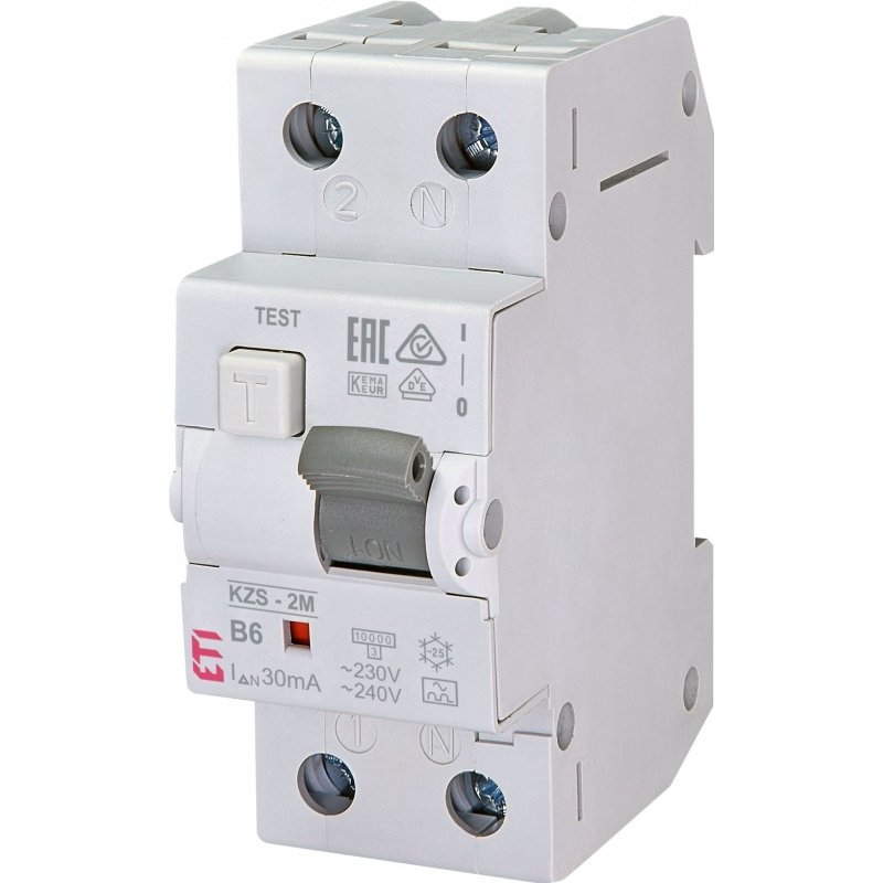 Diferential RCBO ETI KZS-2M A B6/0.03