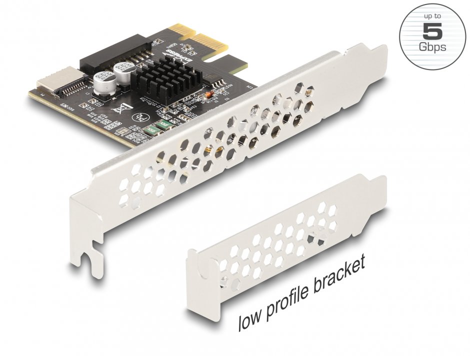Placă PCI Express USB 5 Gbps Delock 90344, Type-E + 19 pini