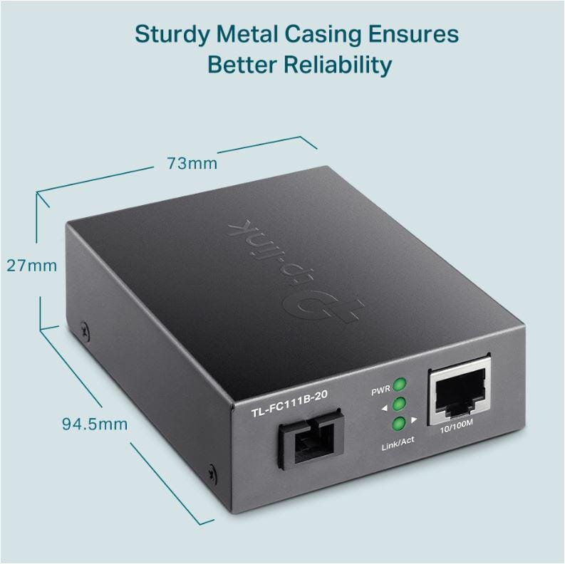 Media Convertor TP-LINK TL-FC111B-20 100Mbps Fibra 20km - imagine 3