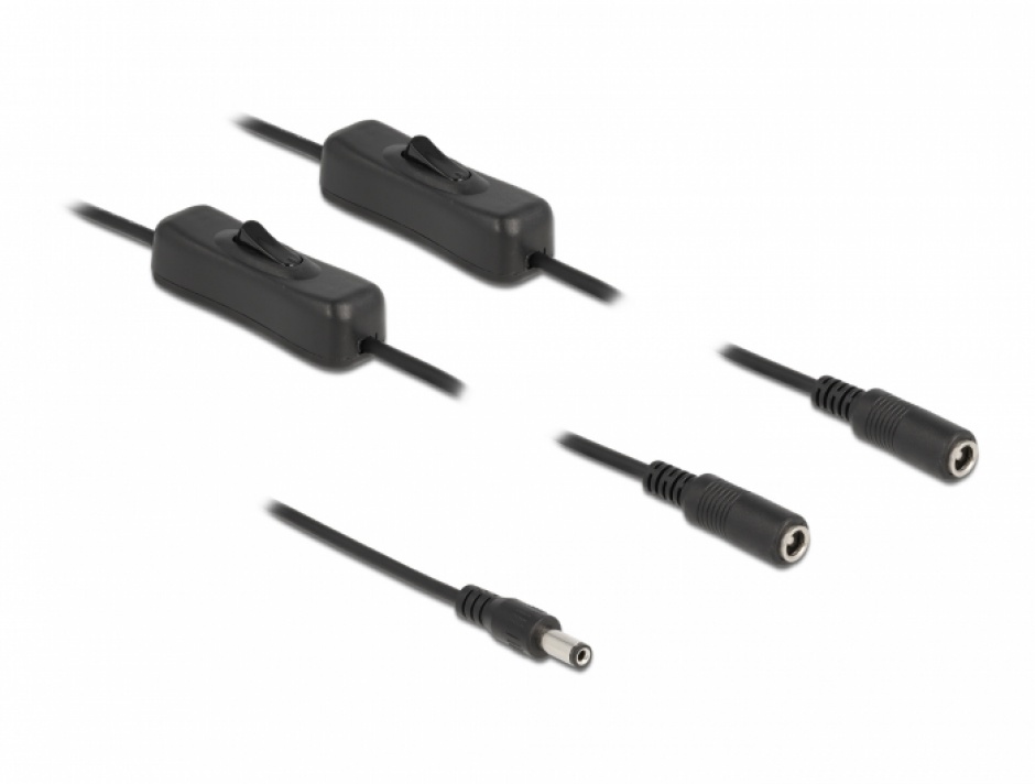 Cablu DC Delock cu Splitter și Switch, 1m