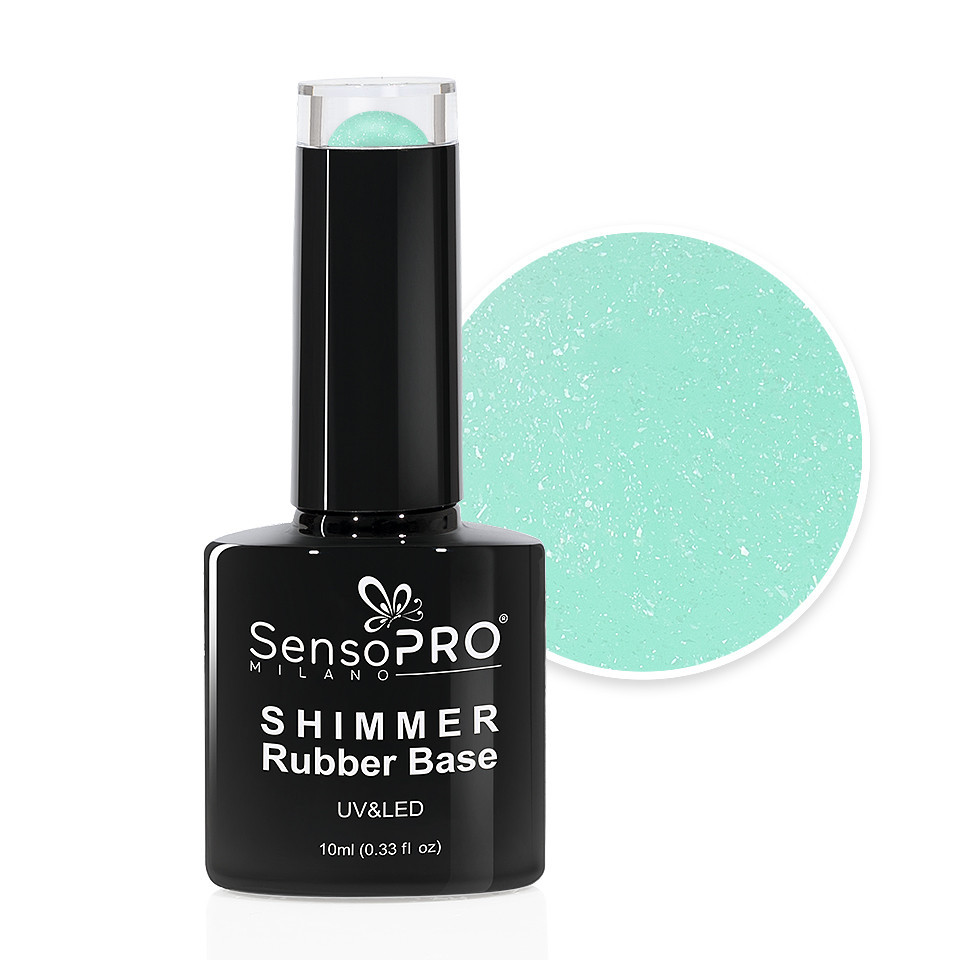 Shimmer Rubber Base SensoPRO #58 Radiant Lime 10ml