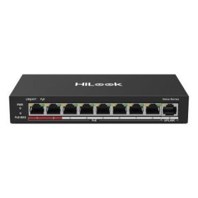 Switch PoE 8 Porturi Hikvision HiLook, 10/100 Mbps
