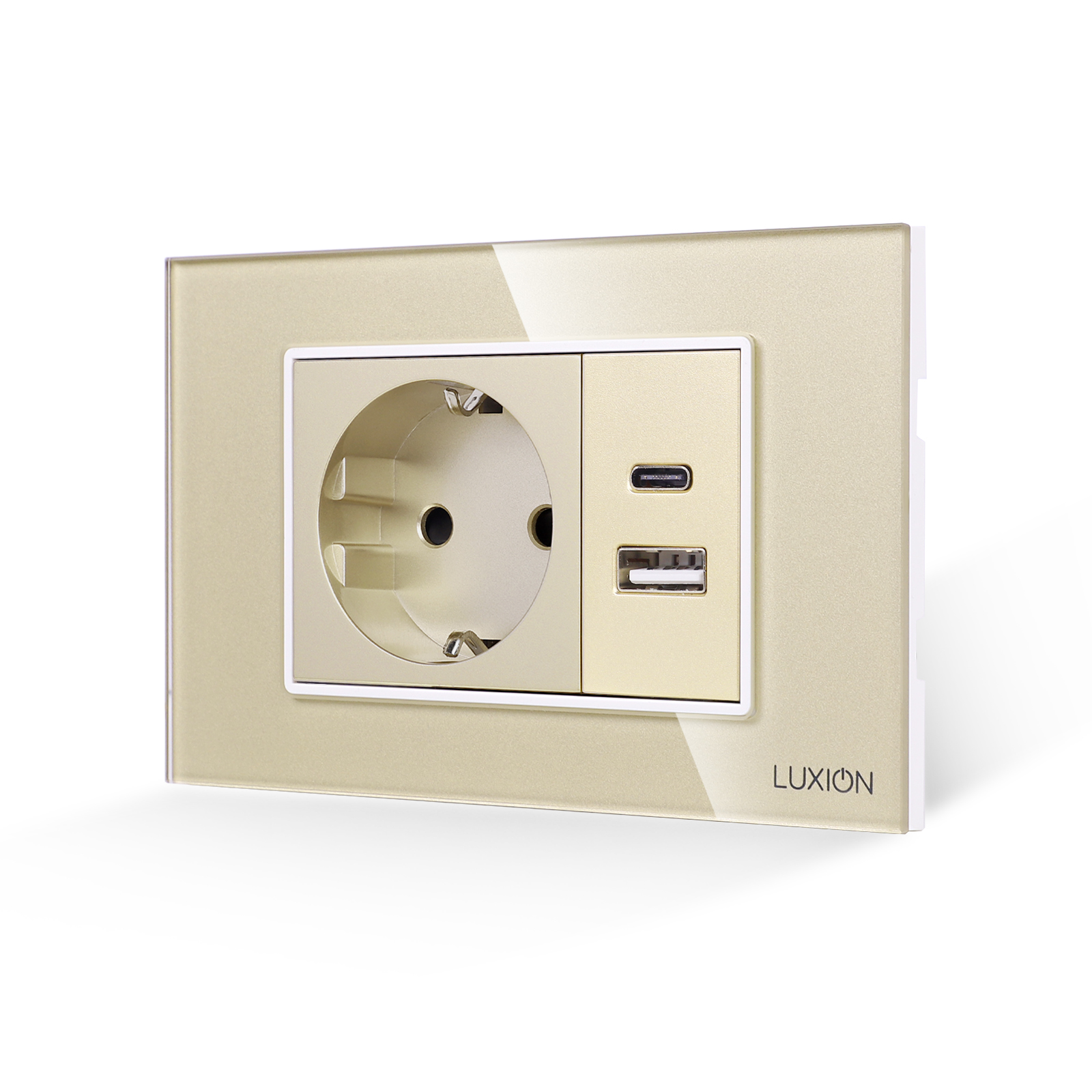 Priza Schuko si USB A+C cu Rama din Sticla LUXION, 3M - imagine 9