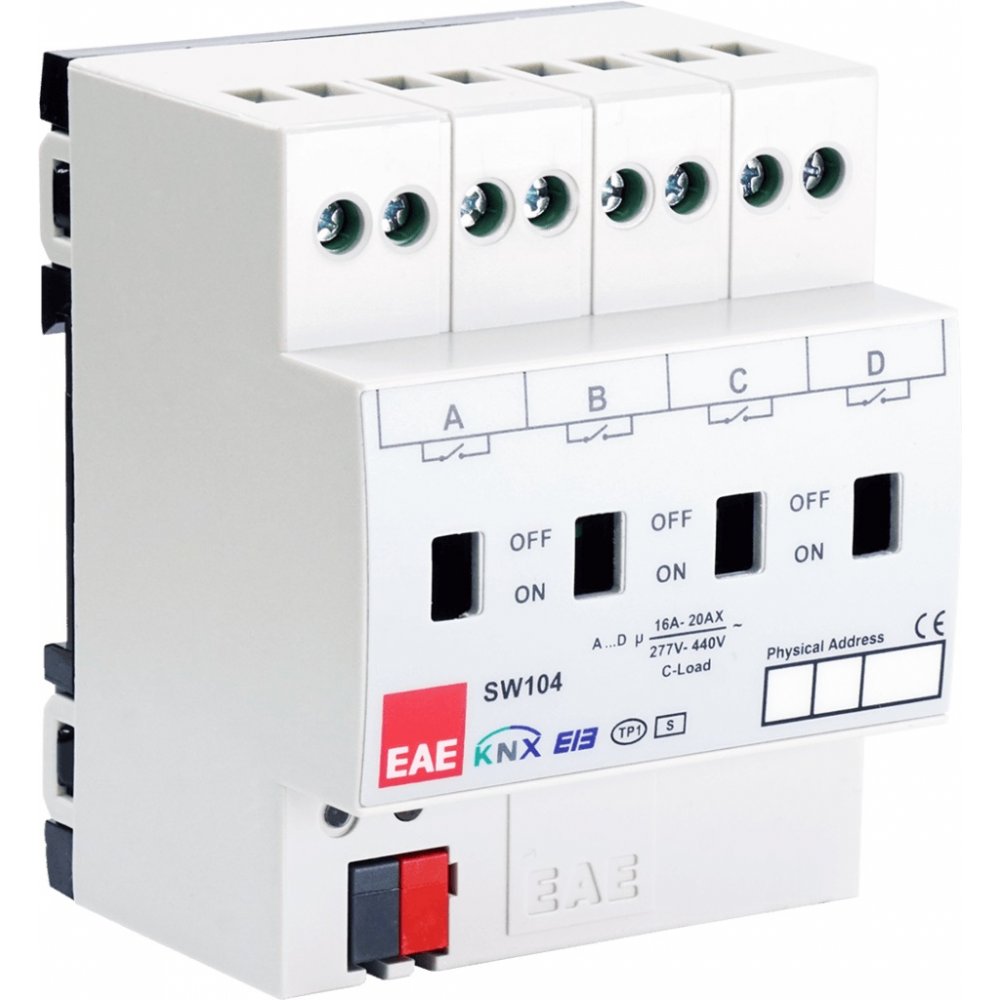 Switch Actuator KNX 4x16A EAE | Automatizare Eficientă