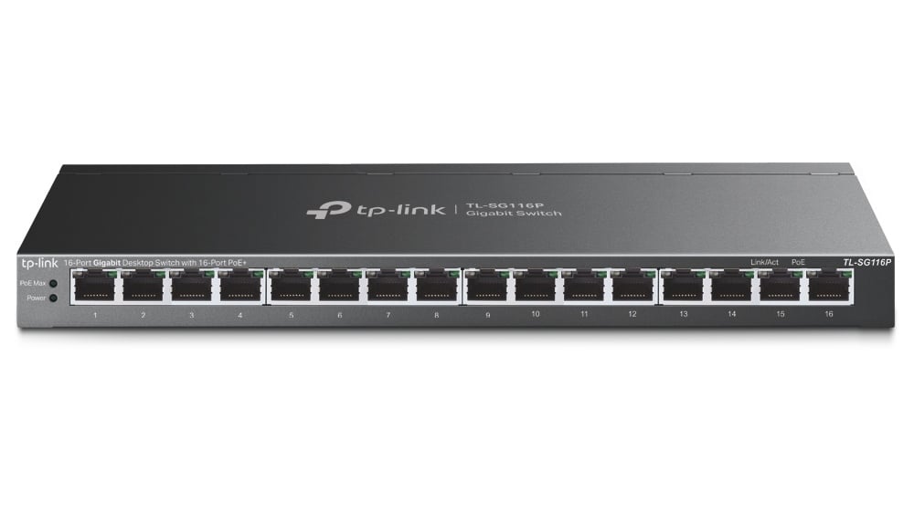 Switch TP-Link 16 Porturi PoE+ 120W - imagine 1