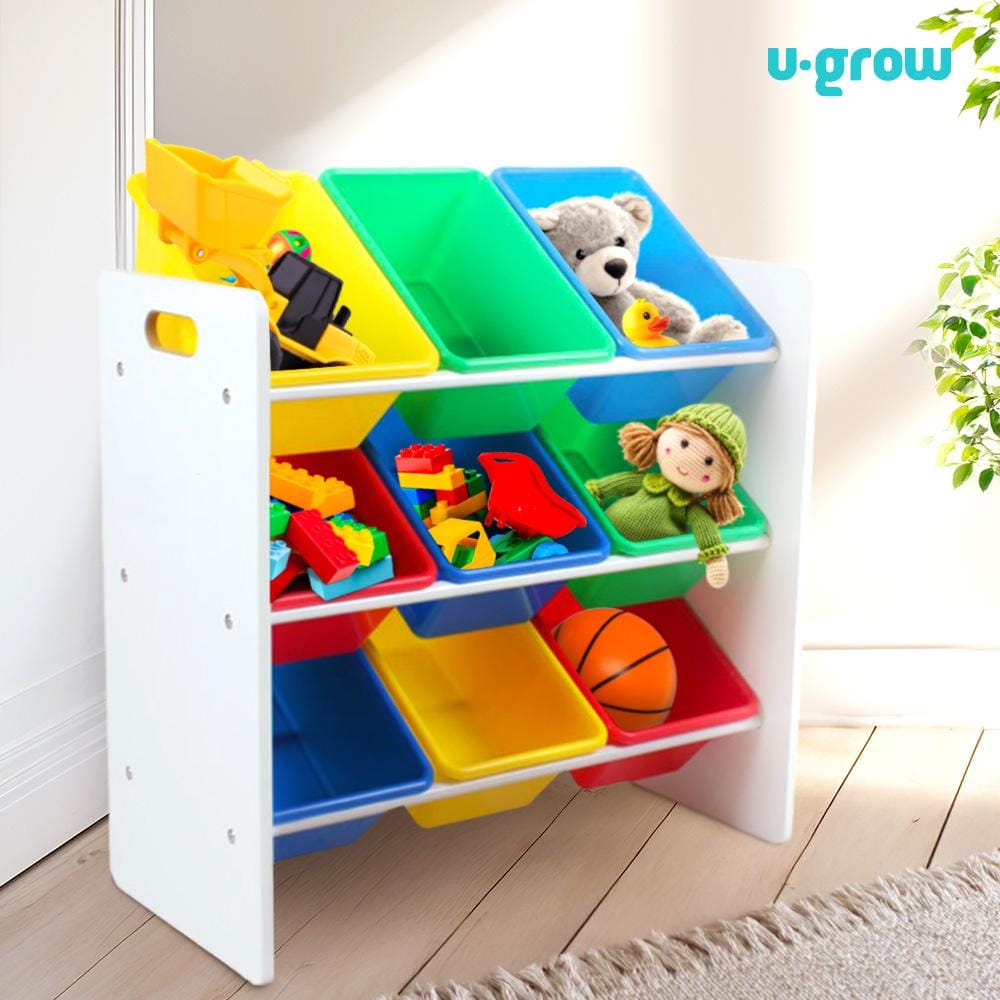 Raft Depozitare Jucarii 9 Cosuri Multicolore U-Grow - imagine 3