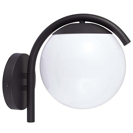 Lampa perete E27 IP44 negru mat V-TAC