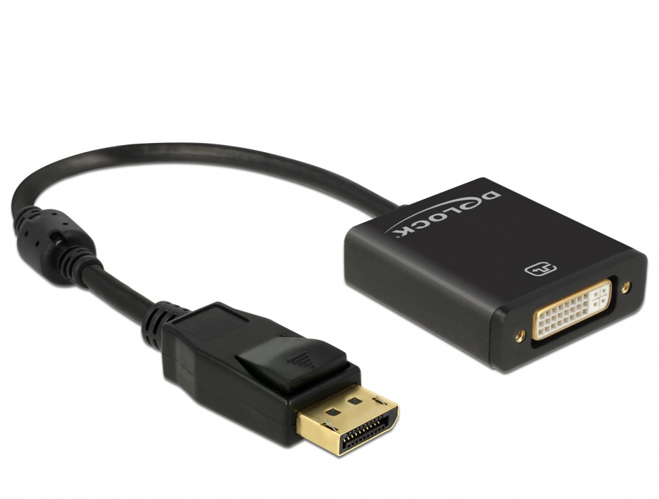 Adaptor Displayport la DVI 4K Activ, Delock 62599